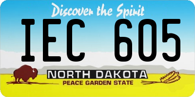 ND license plate IEC605