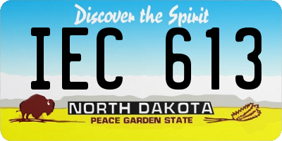 ND license plate IEC613