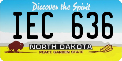 ND license plate IEC636