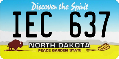 ND license plate IEC637
