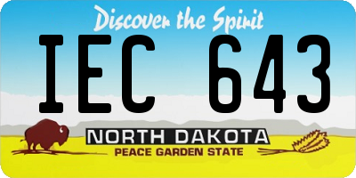 ND license plate IEC643