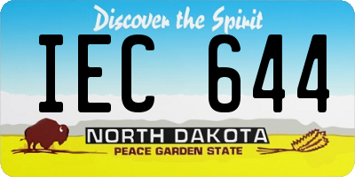 ND license plate IEC644