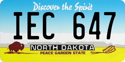 ND license plate IEC647