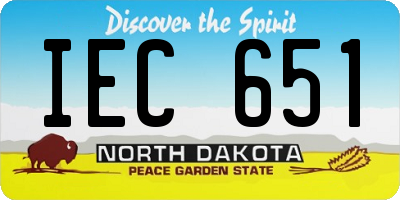 ND license plate IEC651