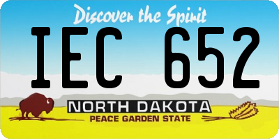 ND license plate IEC652