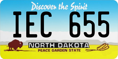 ND license plate IEC655