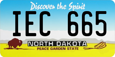 ND license plate IEC665