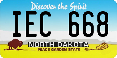 ND license plate IEC668