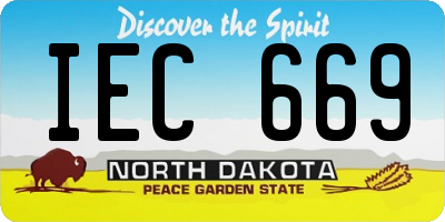 ND license plate IEC669