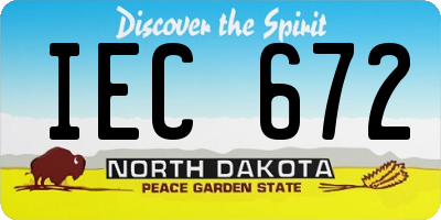 ND license plate IEC672