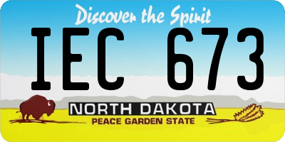 ND license plate IEC673
