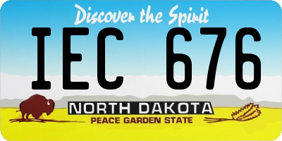 ND license plate IEC676