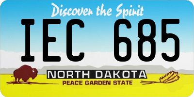 ND license plate IEC685