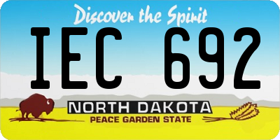 ND license plate IEC692