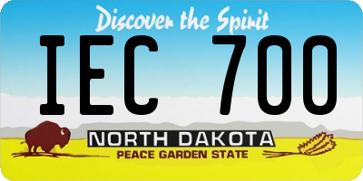 ND license plate IEC700