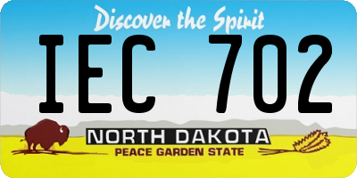 ND license plate IEC702