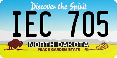 ND license plate IEC705