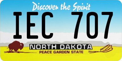 ND license plate IEC707