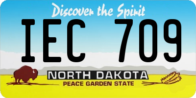 ND license plate IEC709