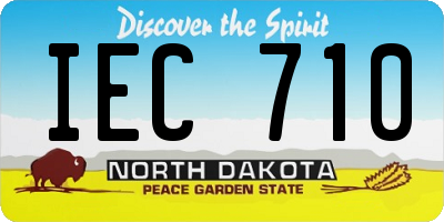 ND license plate IEC710