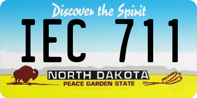ND license plate IEC711
