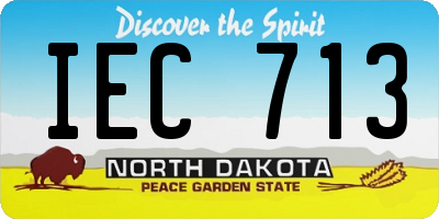 ND license plate IEC713