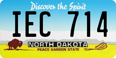 ND license plate IEC714