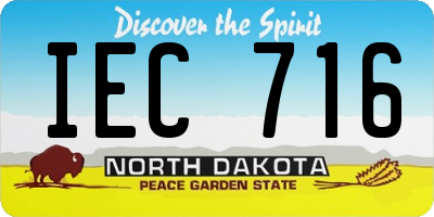 ND license plate IEC716