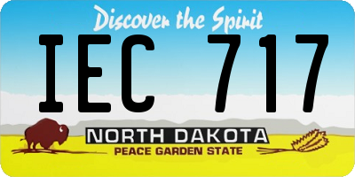 ND license plate IEC717