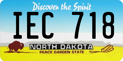ND license plate IEC718