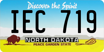 ND license plate IEC719