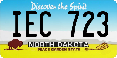 ND license plate IEC723
