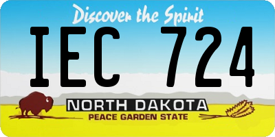 ND license plate IEC724