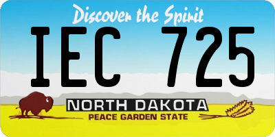 ND license plate IEC725