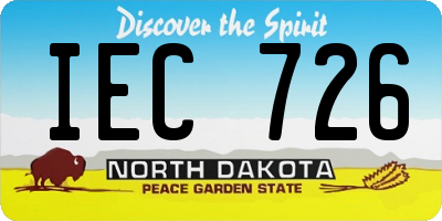 ND license plate IEC726