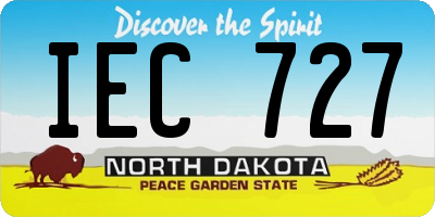 ND license plate IEC727