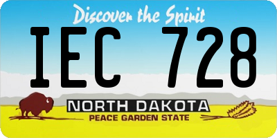 ND license plate IEC728