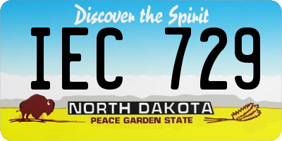 ND license plate IEC729