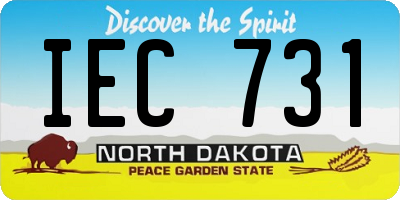 ND license plate IEC731