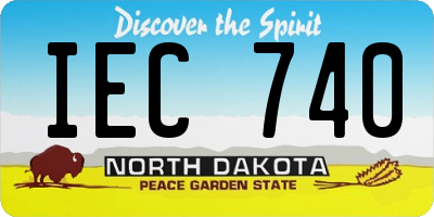 ND license plate IEC740