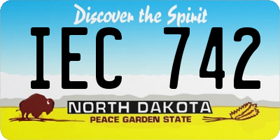 ND license plate IEC742
