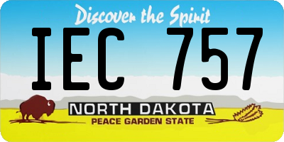 ND license plate IEC757