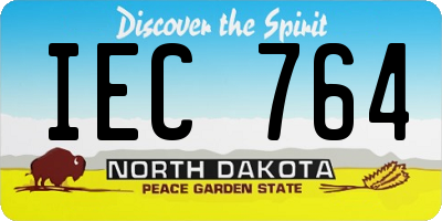 ND license plate IEC764