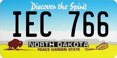 ND license plate IEC766