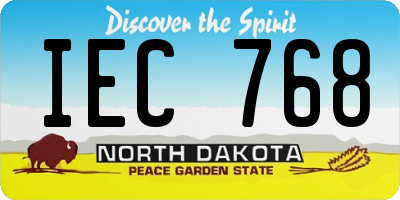 ND license plate IEC768