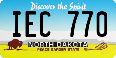ND license plate IEC770