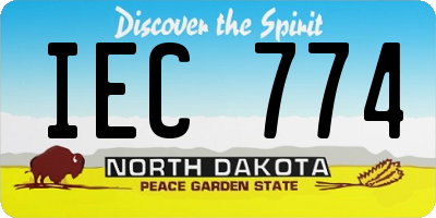 ND license plate IEC774