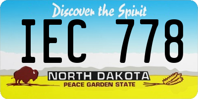 ND license plate IEC778