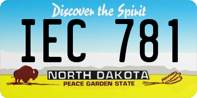 ND license plate IEC781