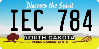ND license plate IEC784